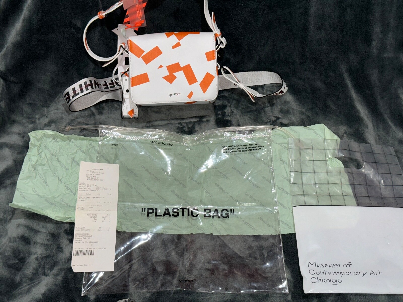 Virgil Abloh 2019 "Off White" MCA Lines Flap Bag Brand New NWT w/dust bag RARE! image 2