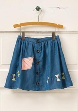 Matilda Jane FLY A KITE Button Skirt 2 Girl's Blue Lightweight Hello Lovely NWT