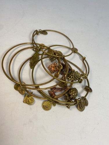 Alex + Ani Copper Charm Bangle Bracelets Lot of 6 - Picture 4 of 4