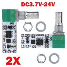 2Pack DC 3.7V-24V LED Mini Dimmer Constant Voltage Module Knob Potentiometer NEW