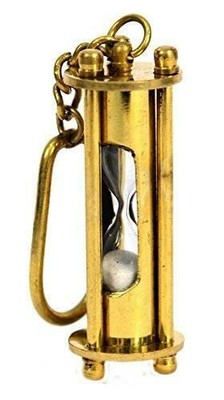 Key Timer Sand Chain Brass Nautical Lot Ring Pcs Gift Hourglass Antique Maritime