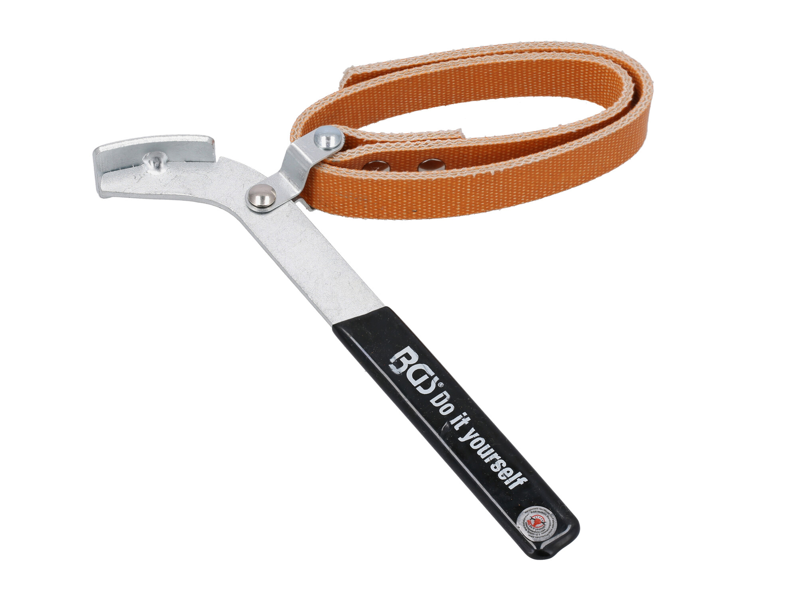 Belt wrench, retaining strap for flywheel