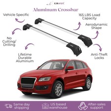 Fits Audi Q5 2009-2017 With Factory Rails 2pcs Roof Rack Cross Bars 165 Lbs