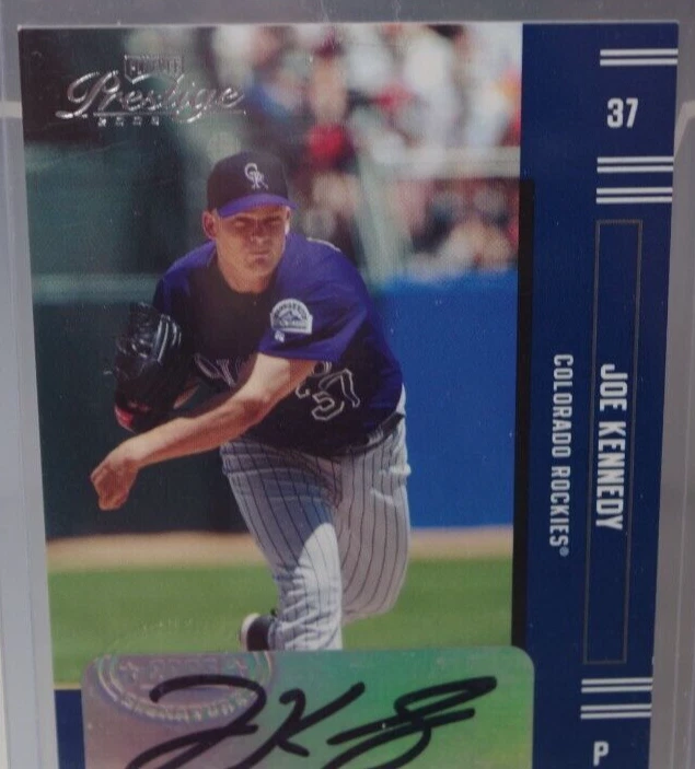 JOE KENNEDY 2005 PLAYOFF PRESTIGE CARTÃO AUTOGRAFADO COLORADO ROCKIES - Imagem 2 de 4