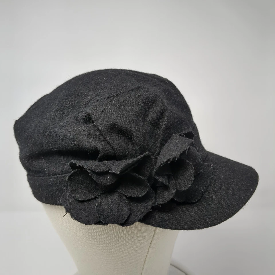 Sombrero D&Y Ajustado Cadete Ejército Negro Talla Única ElastaFit Flor Forrado Sólido Foto 4 de 4