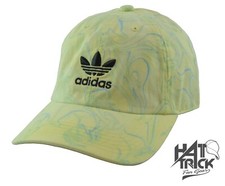 Adidas Relaxed Fit Marble Wash Ambient Sky Trefoil Logo Adjustable Hat, Cap