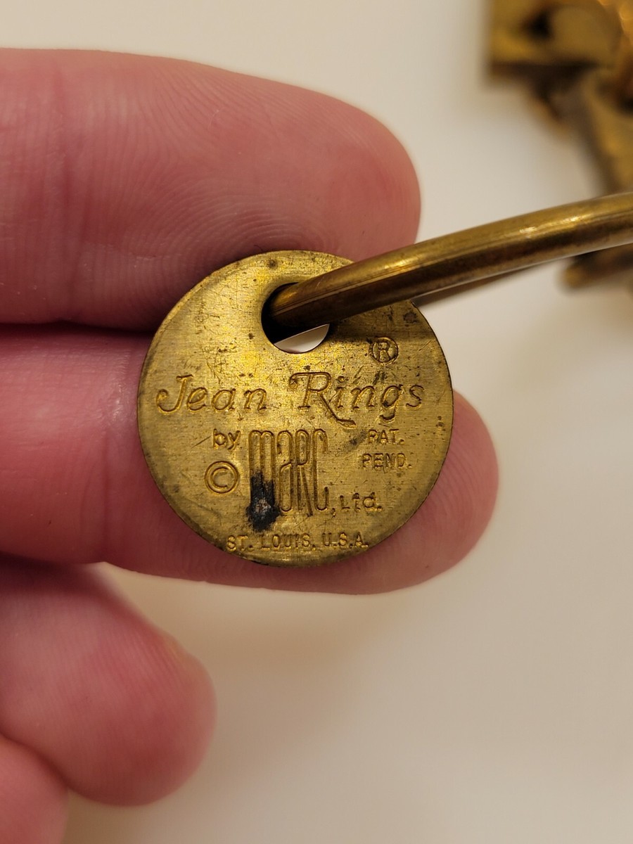Vtg 1970's Brass Keychain ~ 