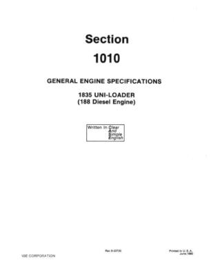 Case 1835 Uni-Loader Skid Steer Service Manual Repair Shop Book | eBay