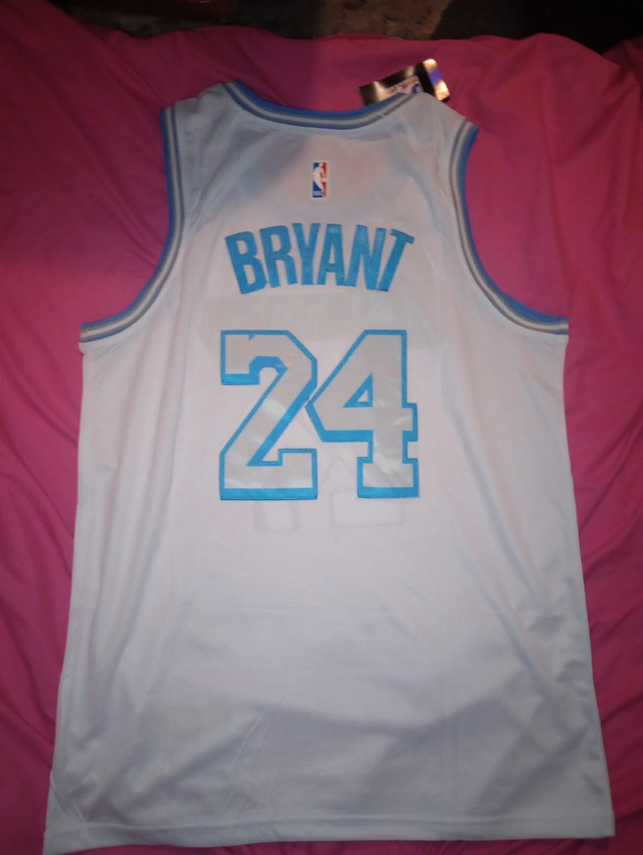 Large Kobe Bryant Los Angeles Lakers White #24 NBA Jersey