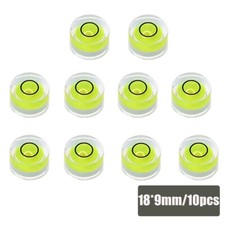 10pcs Precision Round Bubble Level Mini Spirit Level Measuring Tool Kit 18 x 9mm