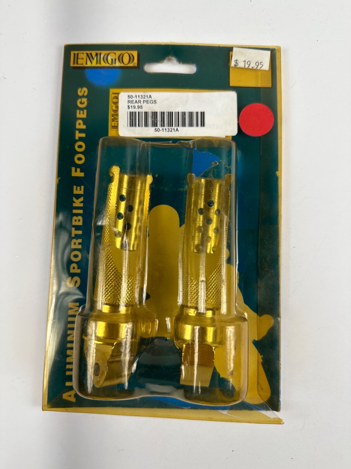 EMGO Aluminum Sportbike Footpegs 50-11321A Poor Packaging - NEW