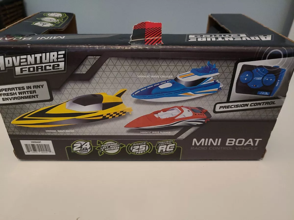 Adventure Force Mini Boat Yellow Wave Racer Radio Control Vehicle