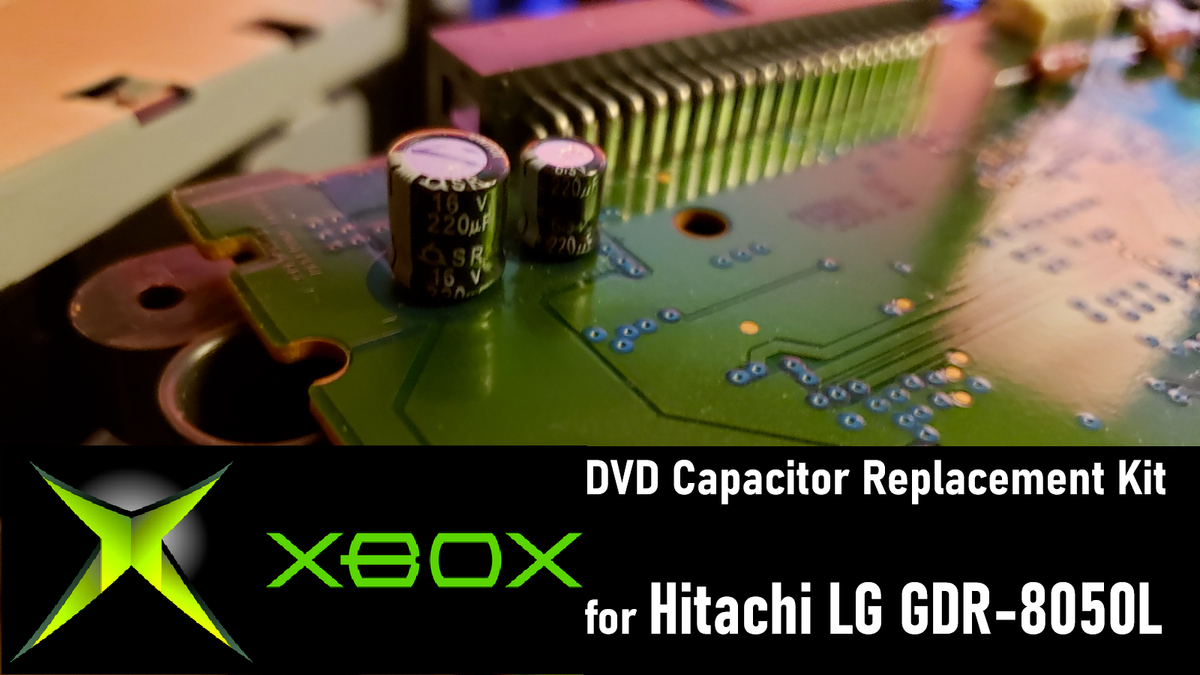Original Xbox Hitachi LG GDR-8050L DVD Drive Capacitor Replacement