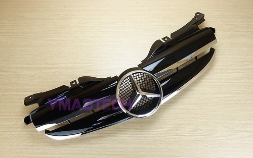 97-04 MERCEDES BENZ SLK R170 AMG Clase SLK Para Parrilla Delantera 2-FIN Negro Brillante - Imagen 6 de 9