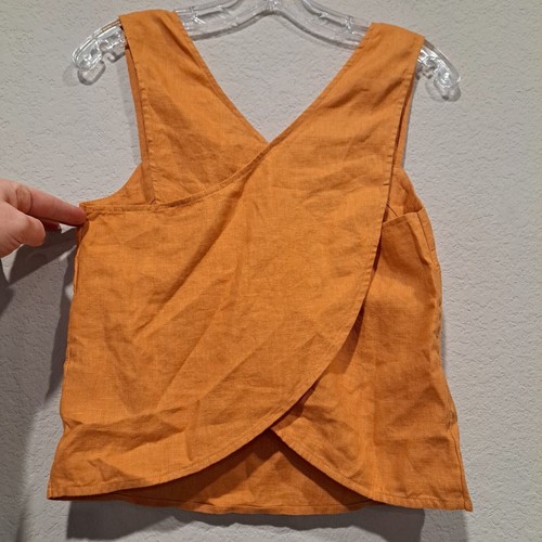 Madewell 100% Linen Cross-Back Sleeveless Top in Orche Fresco Orange Size 2 NWT - Picture 13 of 13