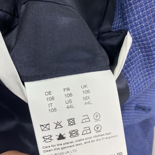 Hugo Boss Suit Men 44L Jacket 32x32 Pant Unhemmed Performance Wool Blend Stretch - Picture 6 of 24