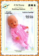  PUPPEN STRICKMUSTER Nr. 261 für BABY BORN.A Gänseblümchen Mai Muster