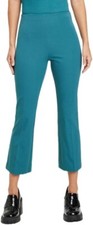 A New Day High Rise Cropped Kick Flare Leg Slim Fit Teal Pants -- Women's 4