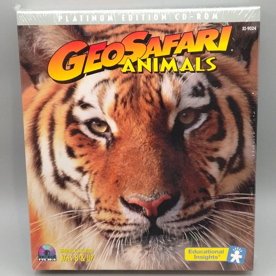 NEW GeoSafari Animals Platinum Edition Big Box CD-Rom 2000 Educational Insights - Image 2 of 4