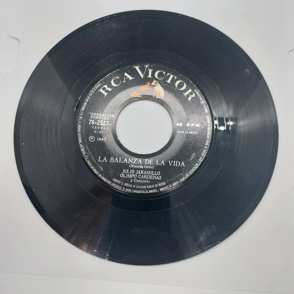 Julio Jaramillo Olimpo Cardenas La Balanza de La Vida / Destino 45 Vinyl Record Foto 2 de 2