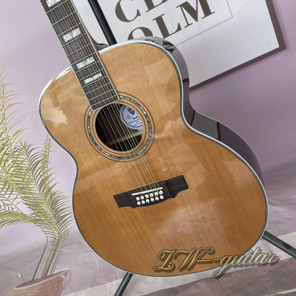 [Lefty] F-512 12-string Acoustic Guitar Solid Spruce Top Rosewood Body 20 Frets - Image 2 of 4