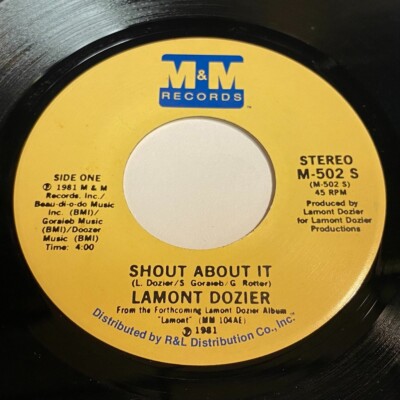 Lamont Dozier - Shout About It / (Instrumental) 45 - Soul Disco
