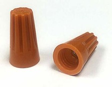 Screw-ON Wire CONNECTORS Vinyl (Orange) 16-14 Gauge -25PK