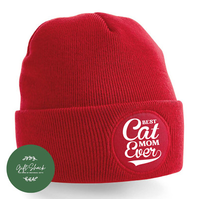 Beanie-Mütze Best Cat Mom Ever   Design Best Cat Mom süß stilvoll Katzenliebhaber Geschenk