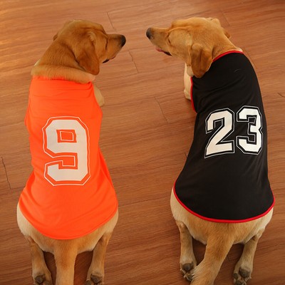 Summer Big Dog Clothes Breathable Vest Puppy Quick Dry Sport T-shirt Costume  +