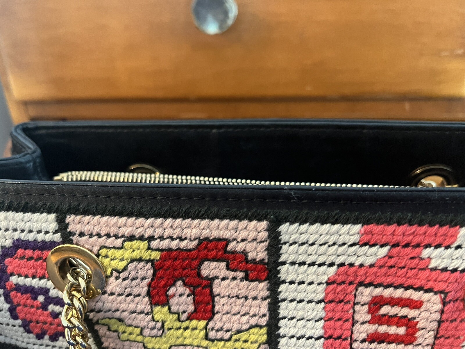 Chanel Needlepoint Patchwork Tote Bag - image 3