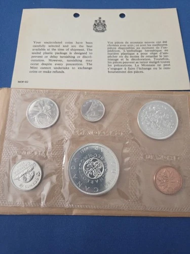 1964 SILVER Royal Canadian Mint Proof Like Canadian Set w/OGP & COA