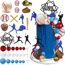 Baseball Cake Decorations Sports Theme Party Decoration Supplies Baseball The...