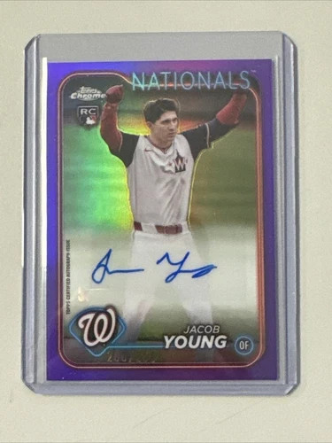 2024 Topps Chrome Update Jacob Young Rookie Auto Purple Refractor /250 #AC-JY