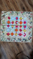 Handmade Floral Patchwork Quilt 42x42