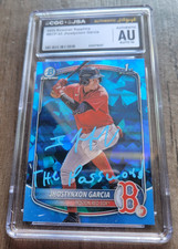Jhostynxon Garcia Signed 2025 Bowman Baseball Card #BCP43 CGC JSA Red Sox