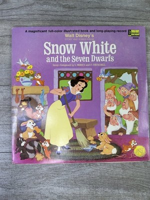 Snow White Seven Dwarfs Disney LP Record 1969 Disneyland Vinyl