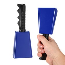 8inch Cow Bells for Football Games, 2pcs Cowbells for Sporting Events, Blue