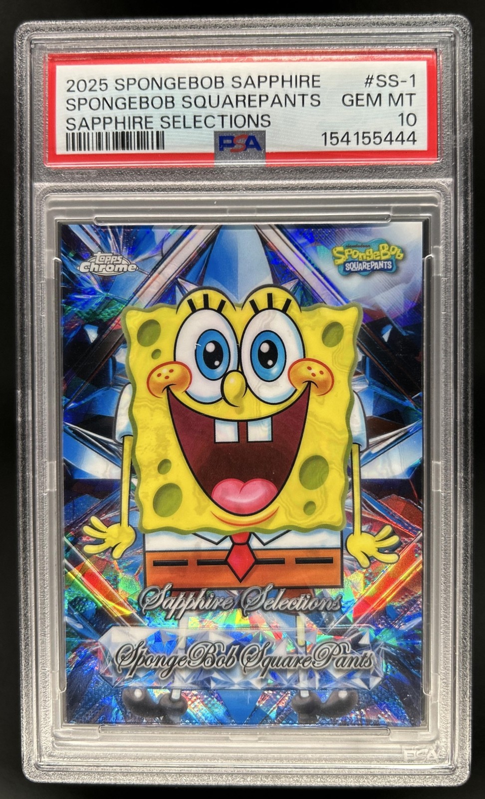 2025 Topps Chrome SpongeBob Squarepants Sapphire Selections #SS-1 PSA 10