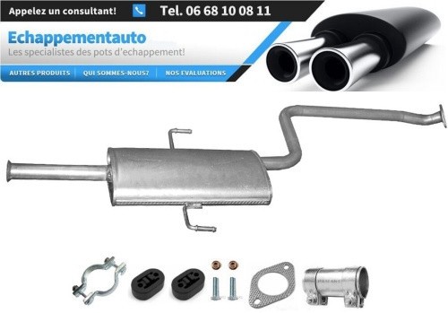 Silencieux central Hyundai Elantra 1.6 réduisant le bruit d'échappement 2003