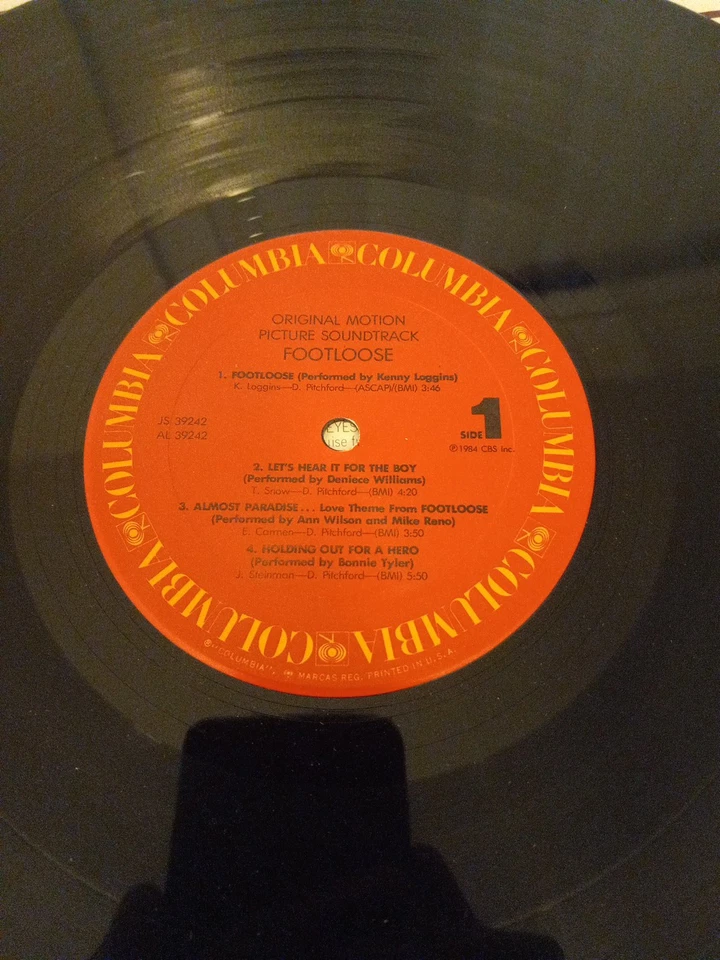 Footloose Original Movie Soundtrack Vinyl LP 1984 Columbia JS 39242 Foto 3 de 4