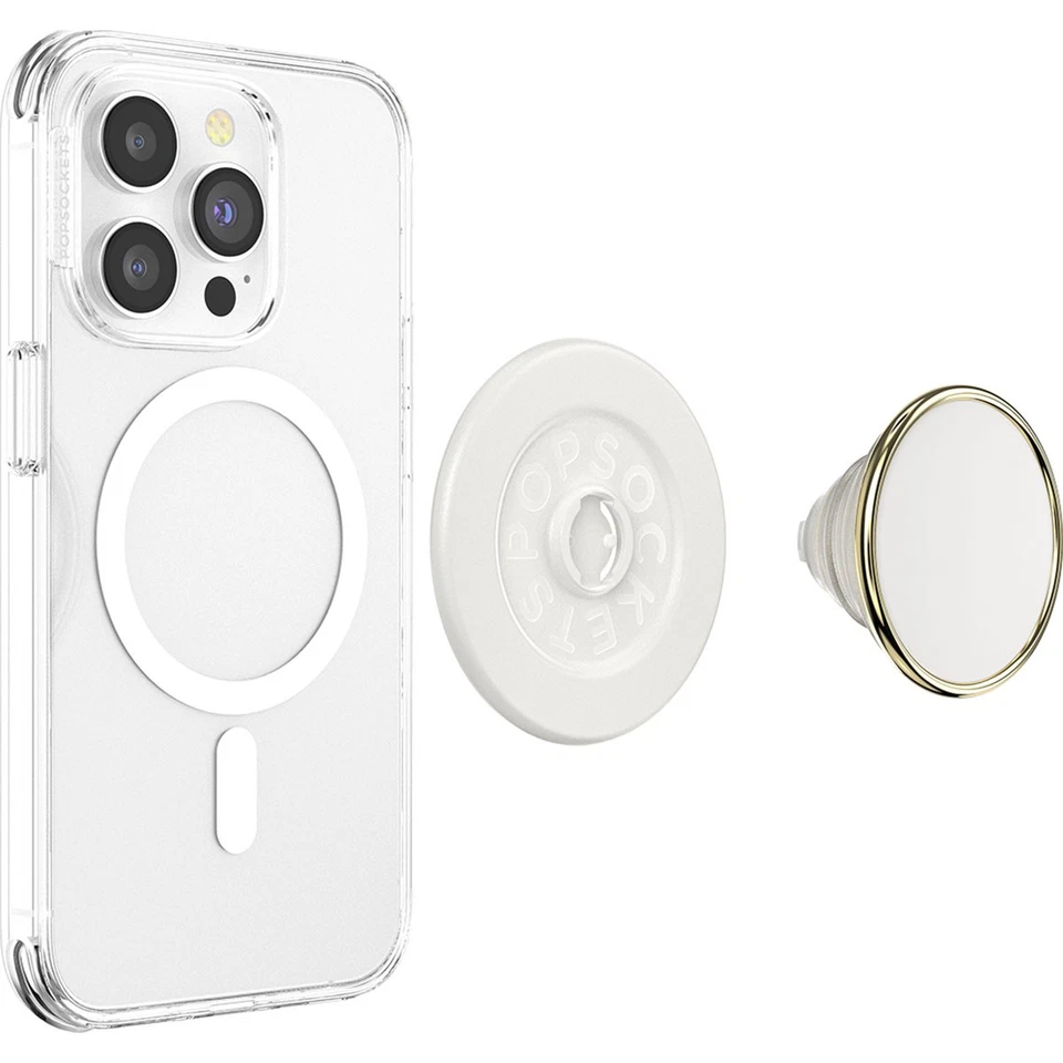 PopSockets Pop Grip Magnetic iPhone Stand Retractable and Ultralight, White - Image 3 of 4