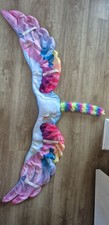 Rhode Island Novelty 55" Soft Pegasus Wings Rainbow Tail Straps Cosplay Fairy