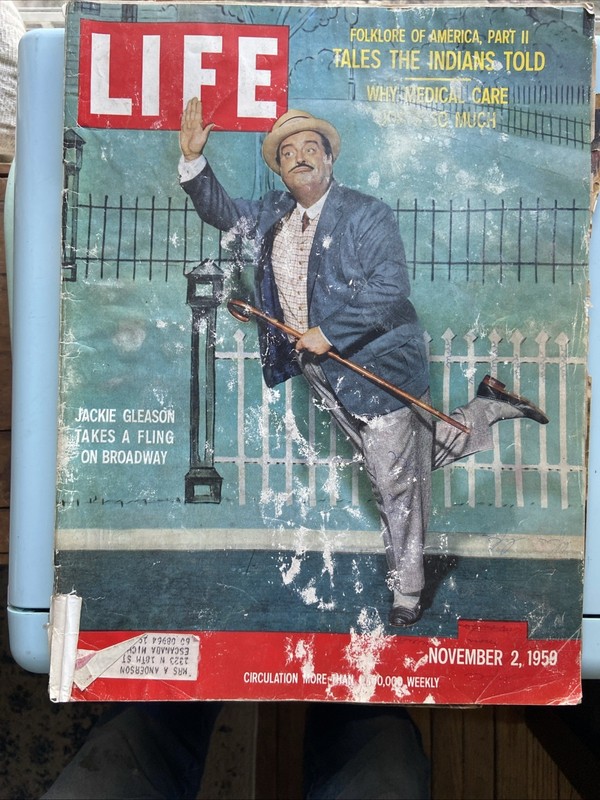 Life Magazine November 2, 1959 Jackie Gleason Cover,illustrated In Color.