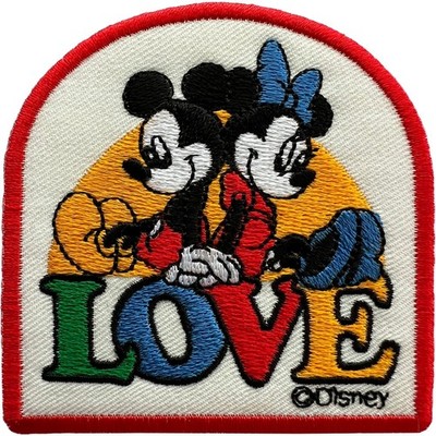 Disney Mickey Minnie Mouse Love Patch bestickt Abzeichen Bügelbild Kleidersack