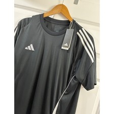 NWT Adidas Mens Aeroready Slim Fit Training Soccer Jersey Shirt Black L soccer