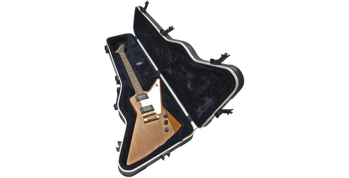 【STORMBECKR】【希少】レザーキャスベレー SKB MOLDED ELECTRIC GUITAR HARDSHELL HARD CASE - Fits Explorer