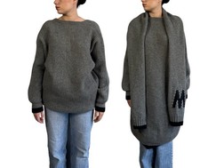 Maison Margiela Runway Fall 14 Women's Sweater Knitted 100 Wool Pullover Sz M