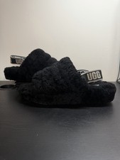 UGG Fluff Yeah Logo Slide Women  s Size US 9 Black
