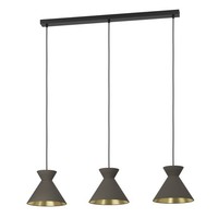 Skandinavische HäNgelampen 3X40W E27 Beige Schwarz Messing IP20