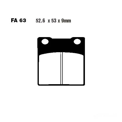 Bremsbelag BremsbeläGe EBC FA063V Hinten FüR Suzuki RG 500 C Gamma Bj. 1987-1989-image